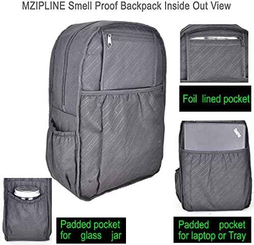 Чанта-раница за лаптоп MZIPLINE - Защита срещу миризма - С TSA ключалка и ключът анти-кражба Пътна чанта-раница за мъже и Жени