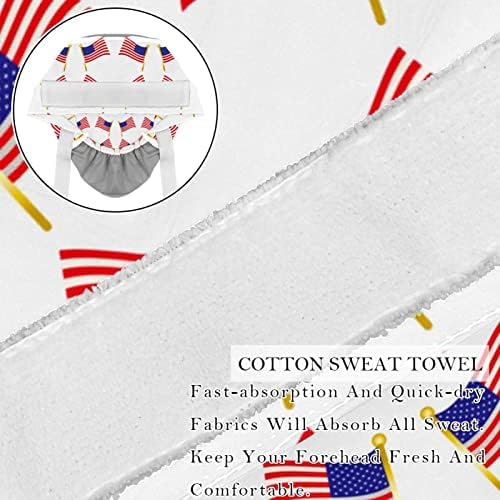 Работна Шапчица с Американския Флаг от 2 Части с Бутони, Регулируемо Шапчица-Търкане с Държач за Коса под формата на cauda equina