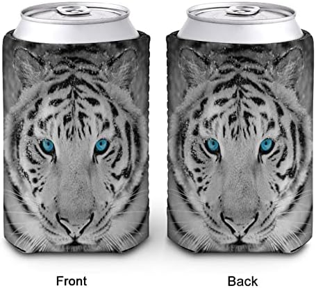 За многократна употреба Ръкави за Чаши Wild White Tiger За Кафе с Лед, Изолиран поставка за Чаши с Хубав Модел за Топли