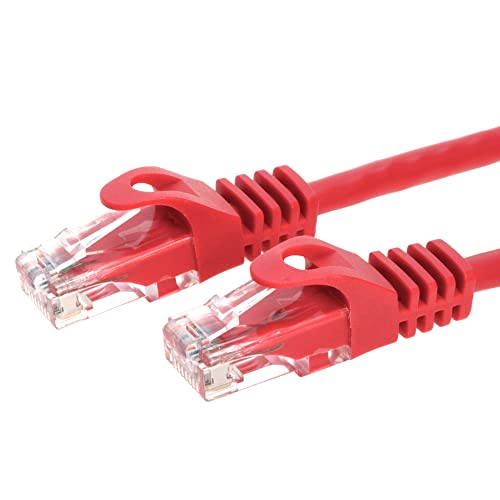 Кабели директно Онлайн Червен 3 подножието на Мрежата Cat6 кабел Ethernet RJ-45 Интернет-Модем, Пач-Кабел