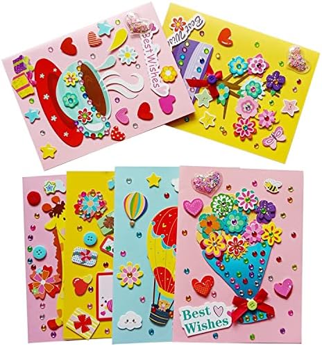SHUSAY 6 бр. Комплекти за направата на Картички за децата, Определени За изработка на Поздравителни Картички, колекция