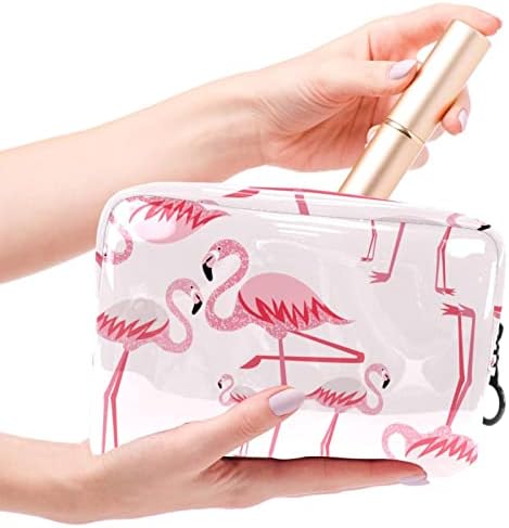 TBOUOBT козметични чанти за Жени, Косметичка За Пътуване, Органайзер За Тоалетни Принадлежности, Розово Тропическо Животно