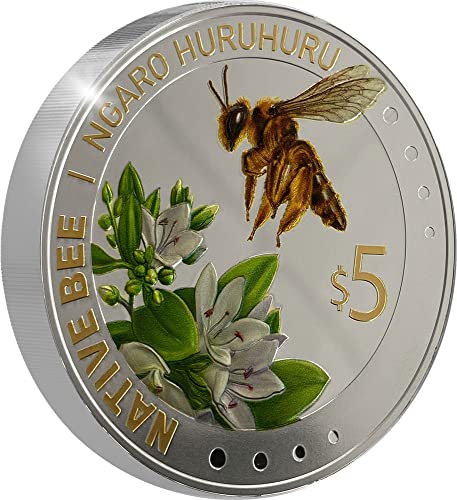 2023 DE Модерна Възпоменателна монета PowerCoin Native Bee Нгаро Хурухуру 2 Грама Сребърна монета от 5 долара на Нова