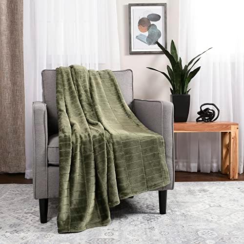 Комфорт за живот Уютно Текстурированное Леко одеяло, 50 х 60 от Рециклирани влакна, Екологично Чисто Супер меко