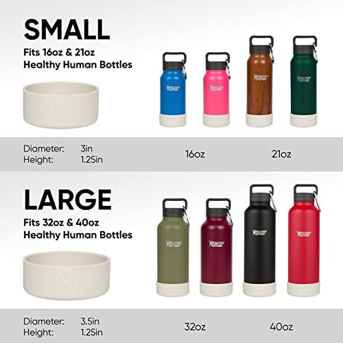 Защитни силиконови крачета Healthy Human за бутилки Stein - подходящи за бутилки Healthy Human обем 16 унции, 21 унция, 32 грама и 40 грама. Не съдържа BPA Противоскользящий долния силик?