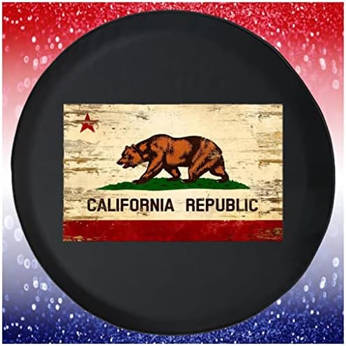 Черен Калъф за гуми Vintage Republic Bear California Черно от 28 до 29 инча