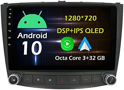 10,1 3 + 32 GB Android 10 Тире Кола Стерео Радио Подходящ за Lexus IS250 IS200 IS220 IS300 2006 07 08 09 10 11 12 GPS