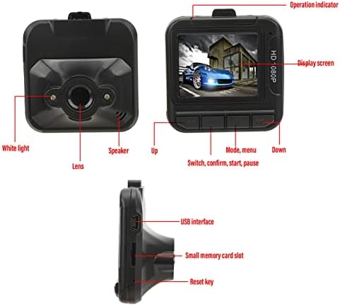 Видео рекордер, Dvr за шофиране 1080P FHD с 1,6 инча екран, видео Рекордер за арматурното табло на автомобила с функция