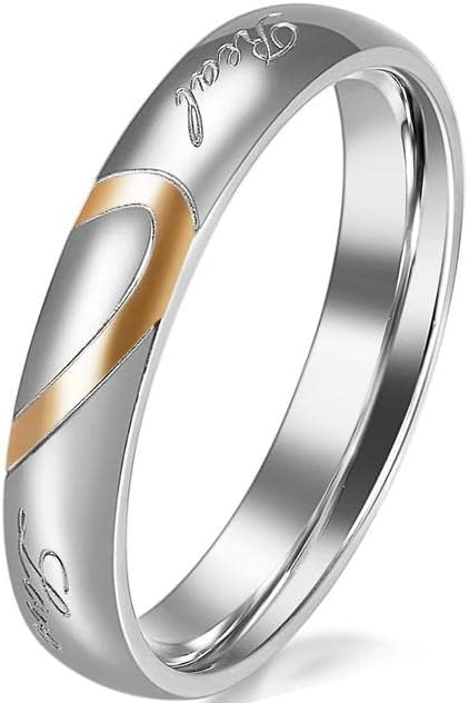 Oyalma Lover ' s Heart Shape 316L Мъжки Женски Пръстен с обещанието за Истинска любов Годежни пръстени за двойката -