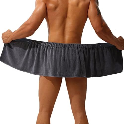 мъжки Меко Носимое кърпи за баня, Къси Панталони, Плажна Кърпа за плуване от Мек Микрофибър, Одеало (Цвят: сив, размер: