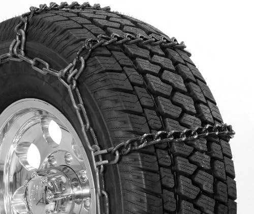 Защитна верига на Компанията QG3435 Quik Grip с широка база за обслужване на гуми за лекотоварни автомобили в калта Дърпане верига за гуми - Комплект от 2