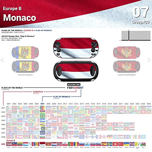 Стикер-стикер на Sony PlayStation Vita Design Skin знаме на Монако за PlayStation Vita
