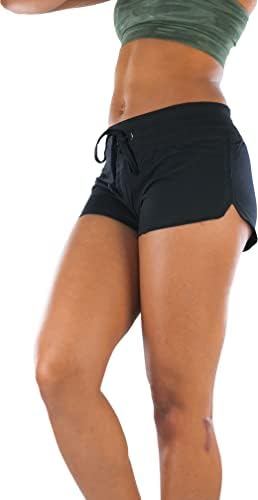 Женски Мини-шорти за йога с еластичен ластик на талията ToBeInStyle в спортен стил