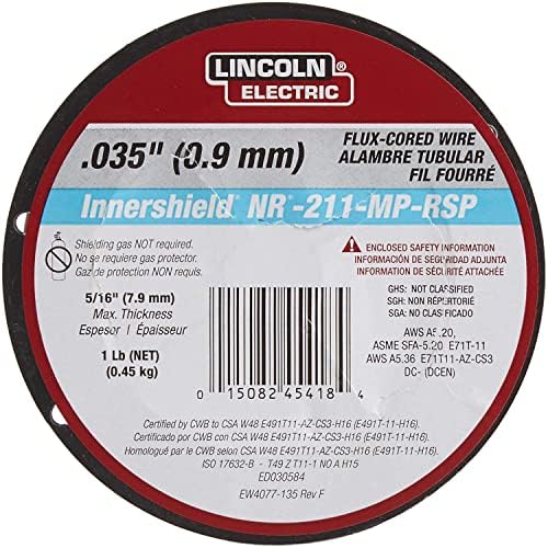 Заваръчен тел Lincoln Electric MIG, NR-211-MP, 0,035, Макара, Модел: ED030584 (опаковка от 3 броя)
