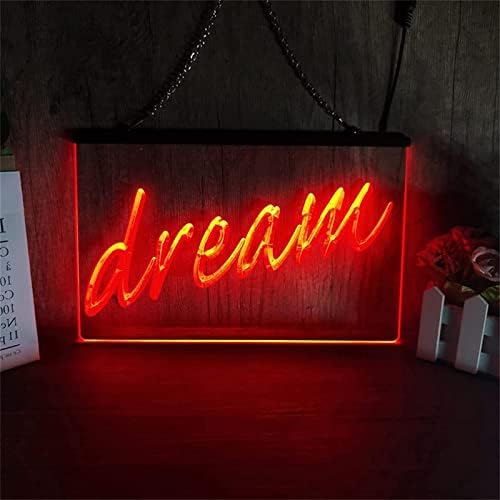 Неонова реклама с DVTEL Dream която симулира Led Лампа Светещи Букви Табела Акрилен Панел Неоновите Декоративни светлини,