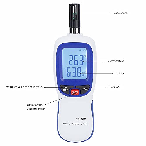 Преносим Цифров Термогигрометр LCD Мини-Измерване на Температура и Влажност за Промишлеността, Селското Стопанство, Влагомер