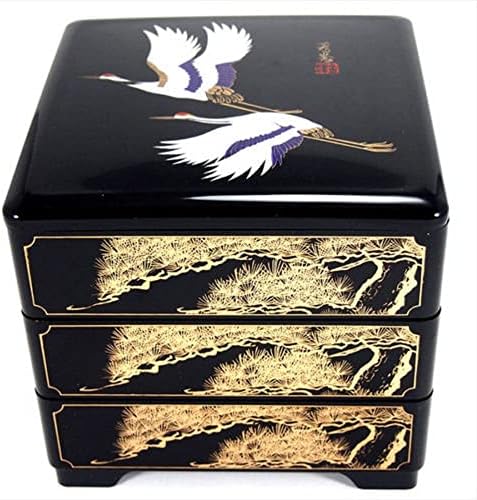 JapanBargain 4119, Кутия Jubako Японската Традиционна 3-Ярусная Кутия За съхранение на Хранителни Продукти, Контейнер
