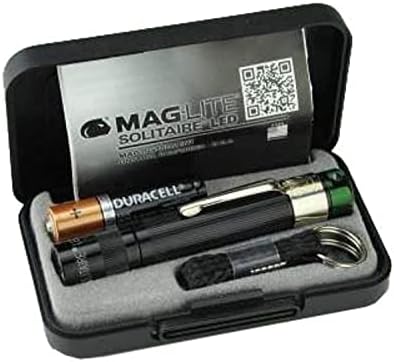 Maglite Led Фенерче от Серията Solitaire Spectrum, AAA, Черен Корпус, Зелена led осветление