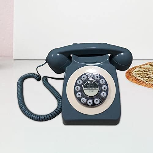 Стационарен телефон MagiDeal в Ретро стил с превръщането дизайн, Класически Старомодна, с Фигурен един кабел, с повторно