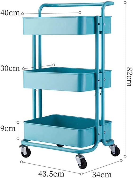3-нива Кухненска количка за багаж с колела, количка за съхранение в банята, рафтове за съхранение на Кухненски аксесоари