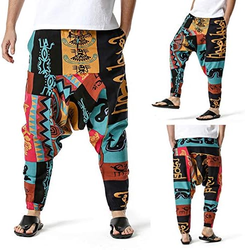 MIASHUI Панталони-Карго Мъжки Ежедневни Панталони От Памук - Начало на Мъжки Панталон С Еластична Талия Свободни Леки