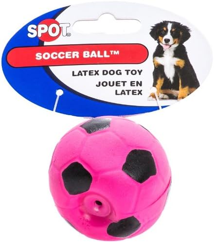 Размер на играчки за кучета с латексово топката HDP Spot Soccer: Опаковка от 3