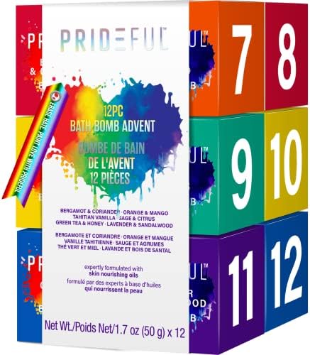 Подаръчен комплект от 12 опаковки шипучек за баня Prideful (50 г X12)