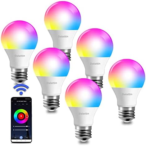 Интелигентен led лампа Dalattin Sasha, Крушки Wi-Fi RGBWW, Крушка с промяна на цвета, Интелигентни електрически крушки,