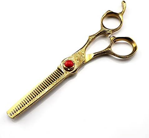Ножица за подстригване на коса, 6-инчов професионален Престижна златни дамасские ножица за подстригване на коса фризьорски