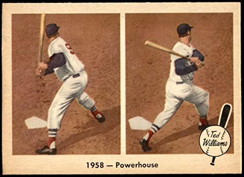 1959 Fleur № 66, лидер на Бостън Ред Сокс Тед Уилямс (Бейзболна картичка), БИВШ/MT Red Sox