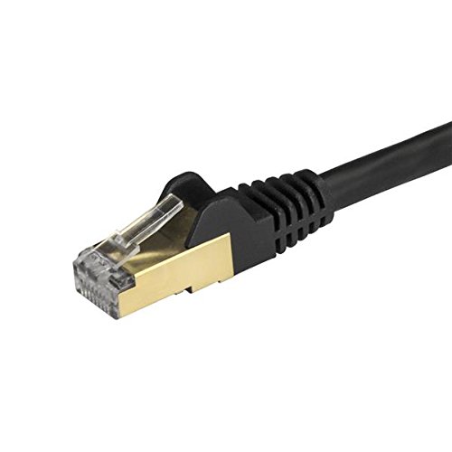 StarTech.com Мрежов кабел, подходящ категория 6A (3 м / черно), кабел основа cat6a STP (Экранированная обрат чифт) със защита от ноктите на 6ASPAT3MBK