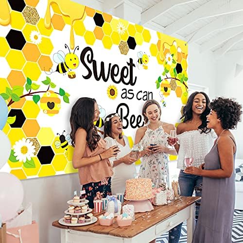 Сладък, колкото е възможно По-Пчелен Фон, Банер за Фотобудки за пчелния партита, Аксесоари за Украса на Тематични партита,