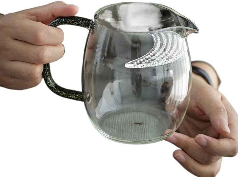 Тайван Woqi чай голям набор от Chengran обем 850 мл, прозрачна чаша, филтър във формата на полумесец, вграден чайника,