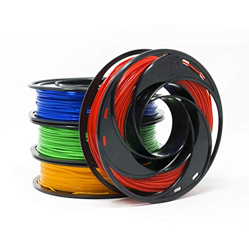 Конци Gizmo Dorks PLA за 3D-принтер 3 мм (2,85 мм) 200 г, опаковки от 4 цвята - син, Зелен, оранжев, Червен