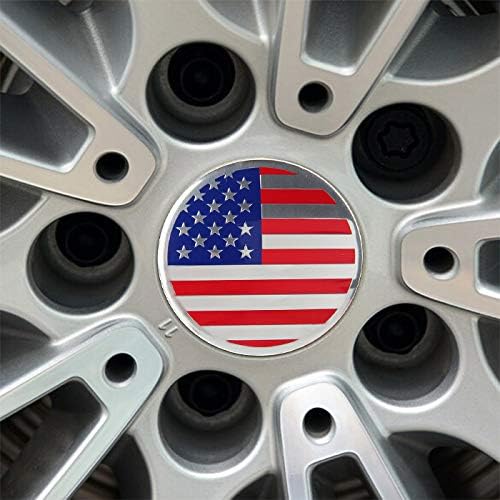 INCART Етикети върху централната капачката на Главината на колелата на автомобила с флага на САЩ, Оригинален Стикер на