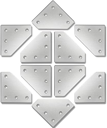 QIJINTRID 4 бр. Т-образни Съединителни плочи 2020 серия с 5 Дупки Отвън, алуминиева Ъглова Задържане плоча с Т-образна