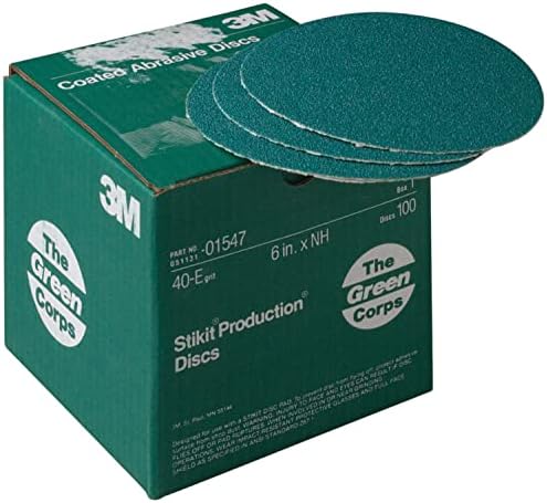 Производство диск 3M Green Corps Stikit, 01547, 6 инча, размер 40, 100 диска в кутия