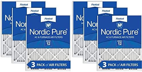 Nordic Pure 20x30x1 MERV 12 Плиссированных въздушни филтри за печки ac 3 опаковки и 12x12x1 MERV 12 Плиссированных въздушни