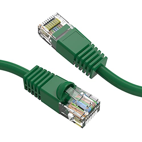 Кабел Central LLC (Зелен кабел Ethernet Cat6 дължина 14 Метра, кабел за Свързване Cat6, Cat6 Кабел, Мрежа Cat6 кабел,