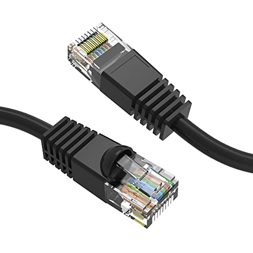 Кабел Central LLC (Черен кабел Ethernet Cat6 0,5 фута (10 бр), кабел за Свързване Cat6, Cat6 Кабел, Мрежа Cat6 кабел,