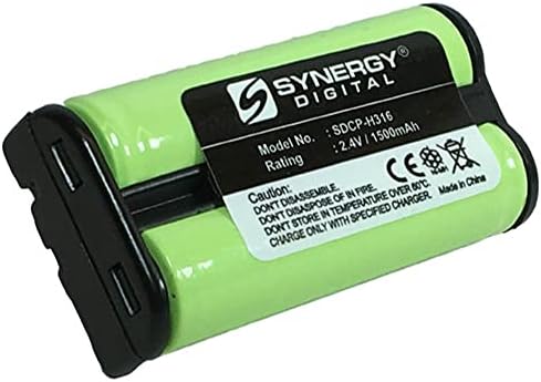 Батерии за безжични телефони Synergy Digital, работи с безжичен телефон Panasonic KX-TG1050 (Ni-MH, В 2,4, 1500 mah),