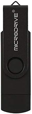 Универсален 8 GB USB 2.0 за телефони и компютри, с Двойно предназначение с превръщането метална U-диск OTG (черно), за