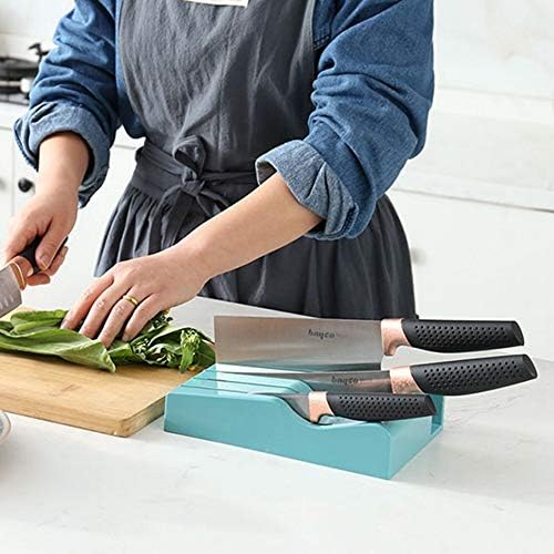 KLHDGFD Държач за ножове Творчески Рафтове За Съхранение на Кухненски Ножове Вставной Нож, Ножици Органайзер Набор от