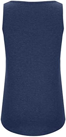 Однотонная Блуза-жилетка на Бретелях за Момичета, Памук Жилетка Без ръкави с V-образно деколте, Квадратен Отвор, през