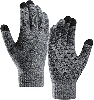 Qvkarw Зимни Еластични Плетени ръкавици с маншети, Женски за мъже, Нескользящие Актуализирани Ръкавици, Ръкавици, ръкавици