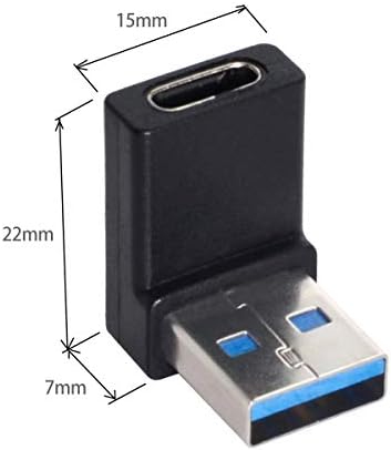 Xiwai USB-Type C C Женски 90 Градуса Надолу Под Ъгъл към USB 3.0 A Мъжки Адаптор за трансфер на Данни за вашия Десктоп