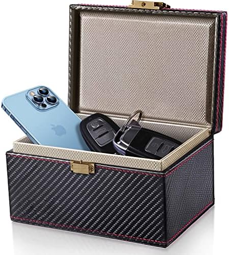 Кутия на Фарадей за автомобилни ключове - Кутия за защита от блокиране на RFID-сигнал и Ключодържател за защита от кражба