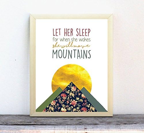 Дайте си Поспи, Защото, Когато се Събуди, Тя Свернет Планината, Декор на детска стая да Си Поспи, Защото, Когато се Събуди, Тя Свернет планината Цитат, Вдъхновяваща Ст