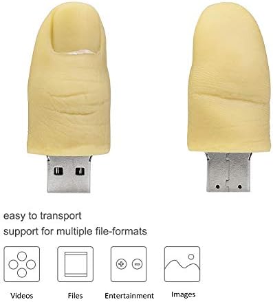 LEIZHAN Сладък USB Флаш памет с Характера на Флаш устройство за Деца Студентски Подарък Стик (16 GB, под формата на палеца)