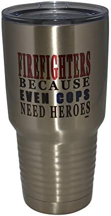 Rogue River Тактически Забавен Пожарникар, Дори Полицай Нужда от Герои, Голям 30 мл Пътен Чаша, Чаша, Чаша с Капак, С
